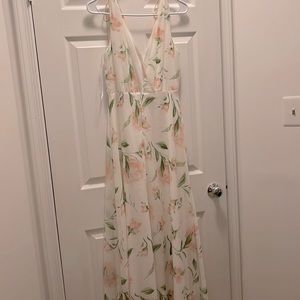 White Floral Maxi Dress